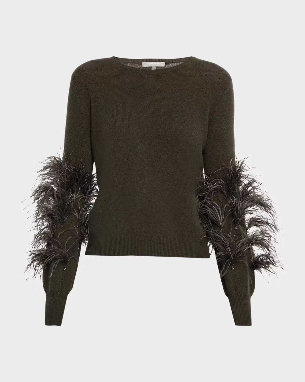 Cashmere Feather-Sleeve Sweater by Neiman Marcus