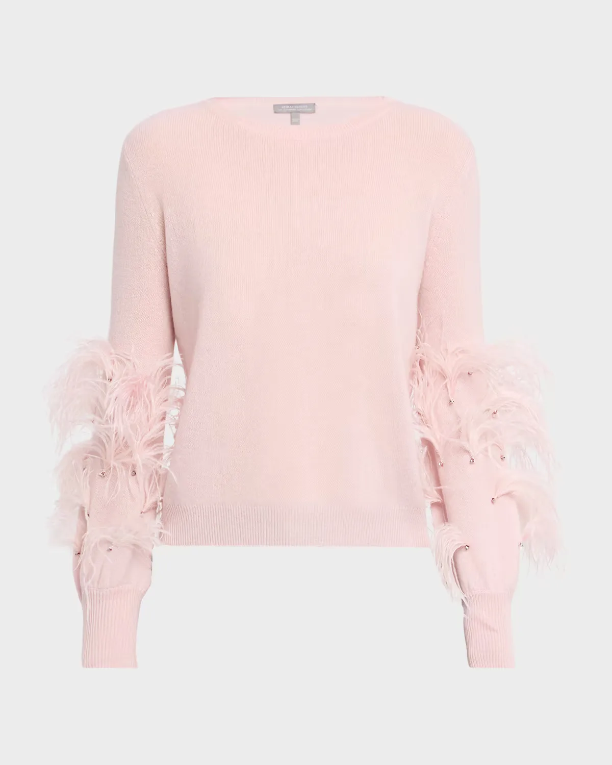 Cashmere Feather-Sleeve Sweater