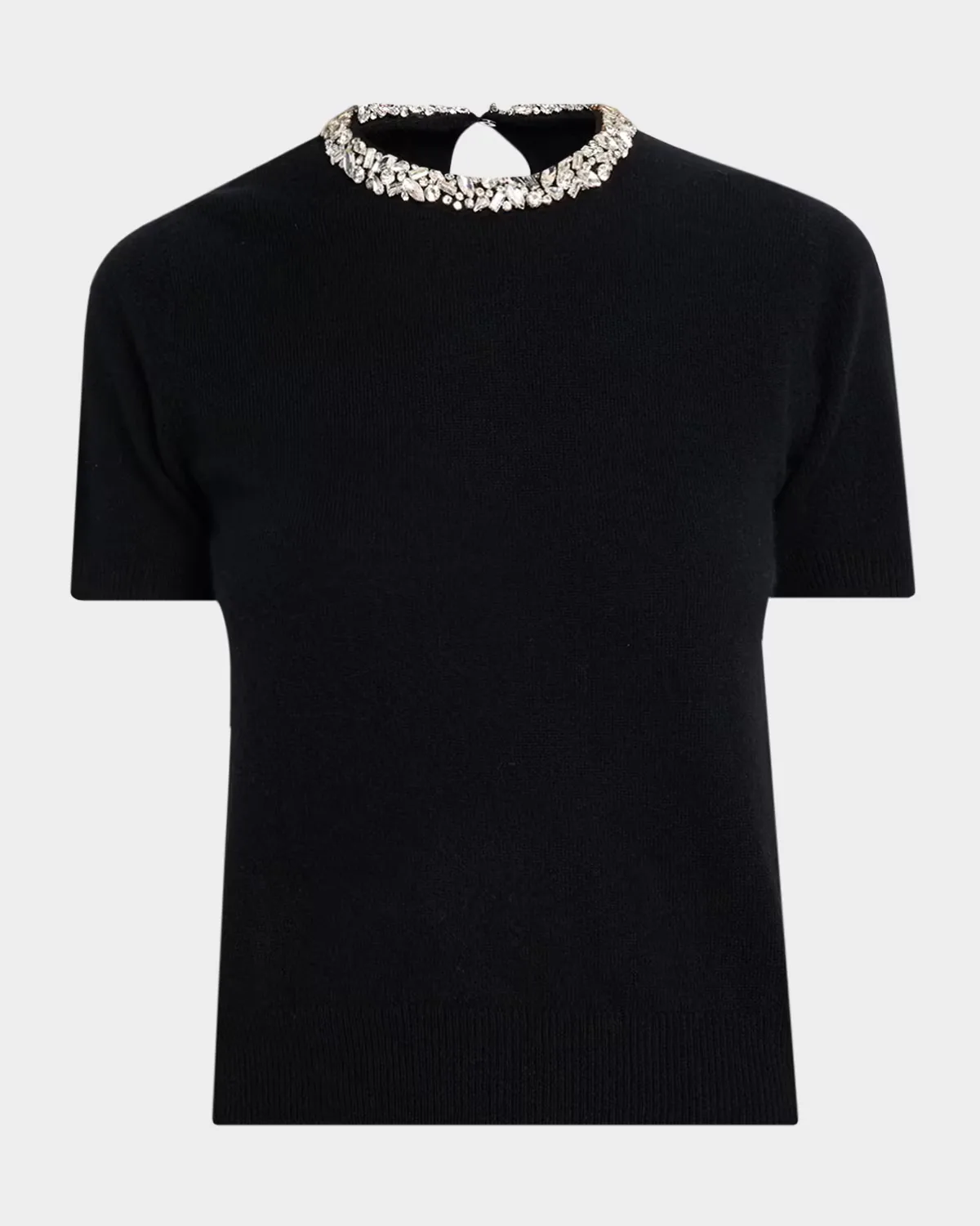 Cashmere Crystal-Trim Sweater by Neiman Marcus