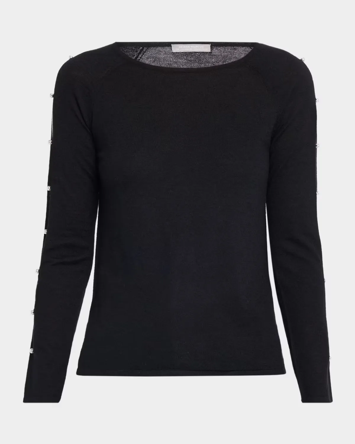 Cashmere Bead-Embellished Cutout Sweater by Neiman Marcus