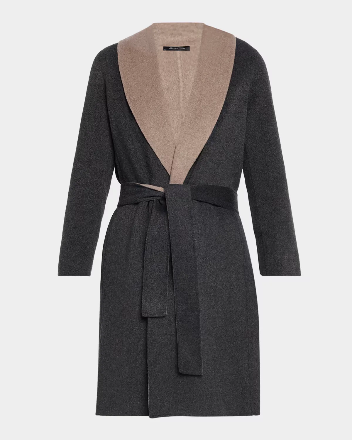 Double-Face Cashmere Belted Coat by Neiman Marcus