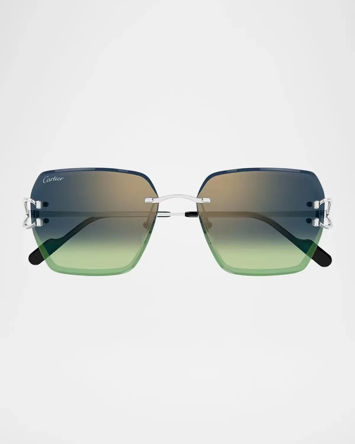 Motifs De Cartier 58MM Platinum-Plated Butterfly Sunglasses by Cartier's