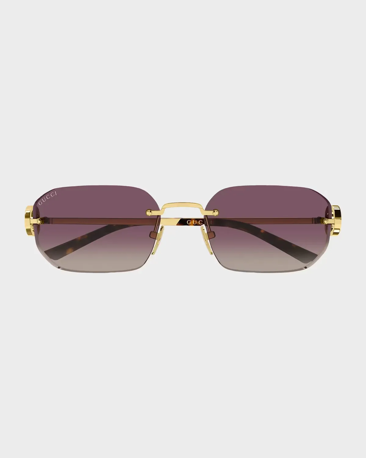 Generation Interlocking G 57MM Rectangular Sunglasses by Gucci