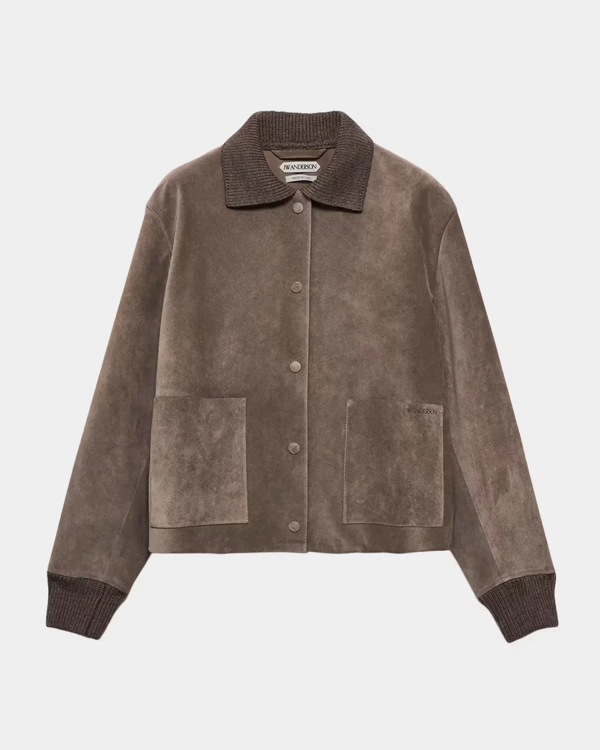 Suede Knit-Trim Blouson by JW Anderson