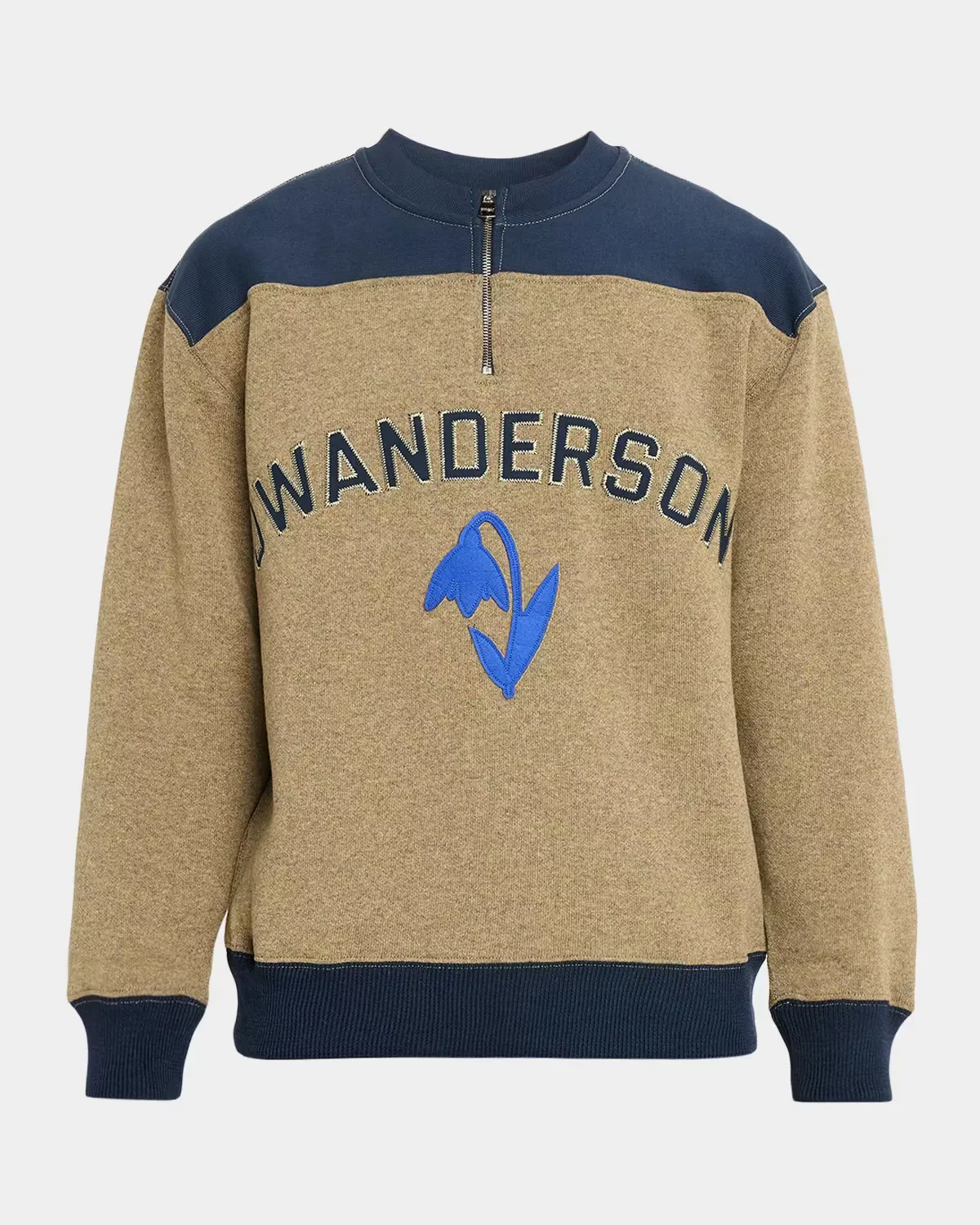 Wool-Blend Half-Zip Sweatshirt by JW Anderson