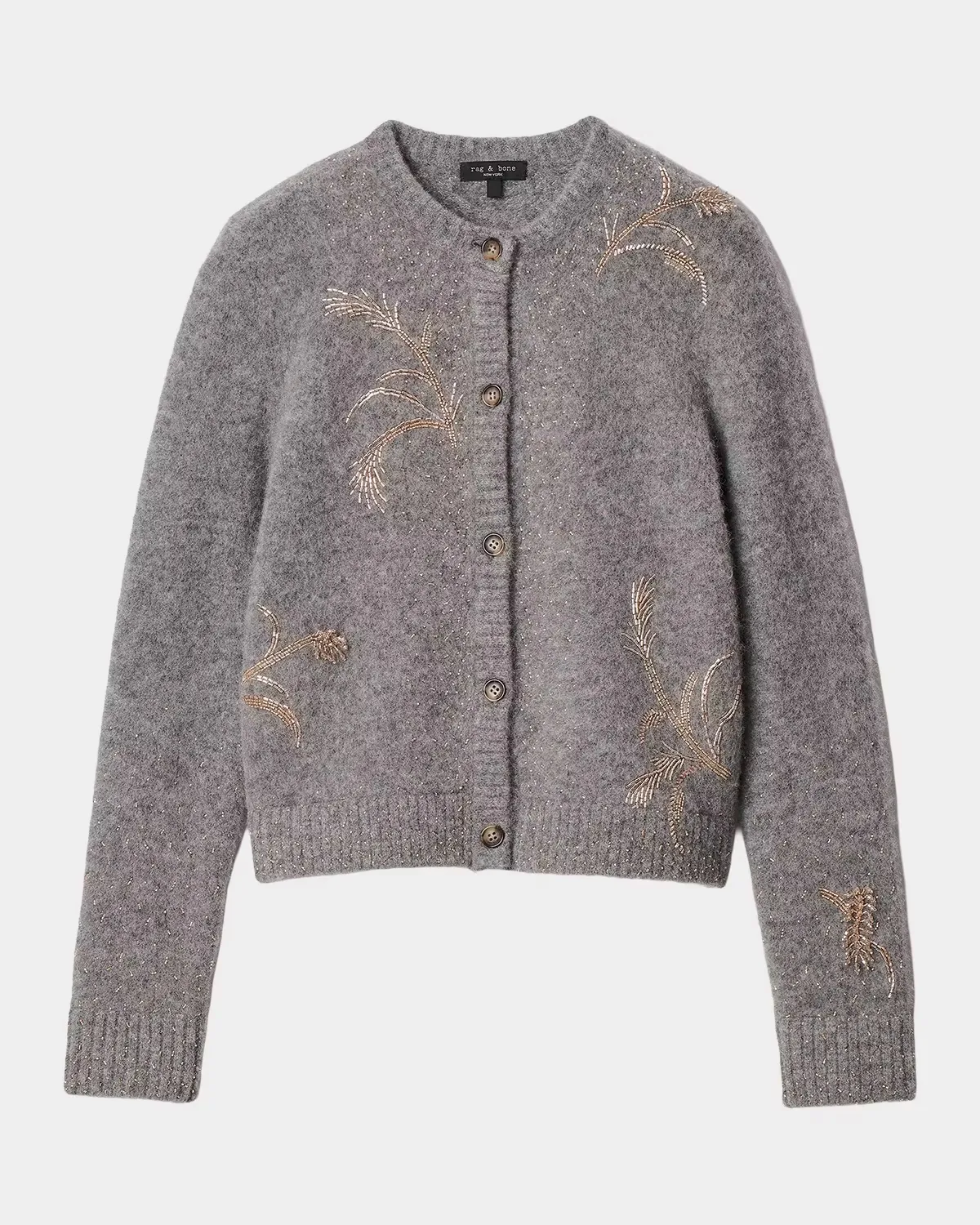 Iris Beaded Wool-Blend Cardigan by rag & bone