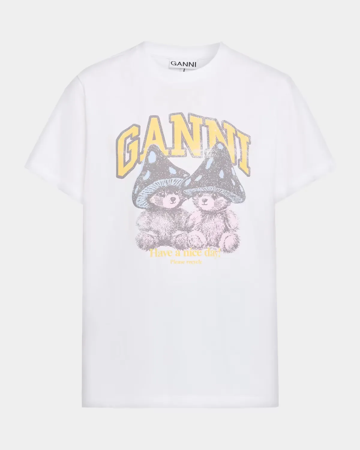 Teddy Mushrooms Relaxed Crewneck T-Shirt by GANNI