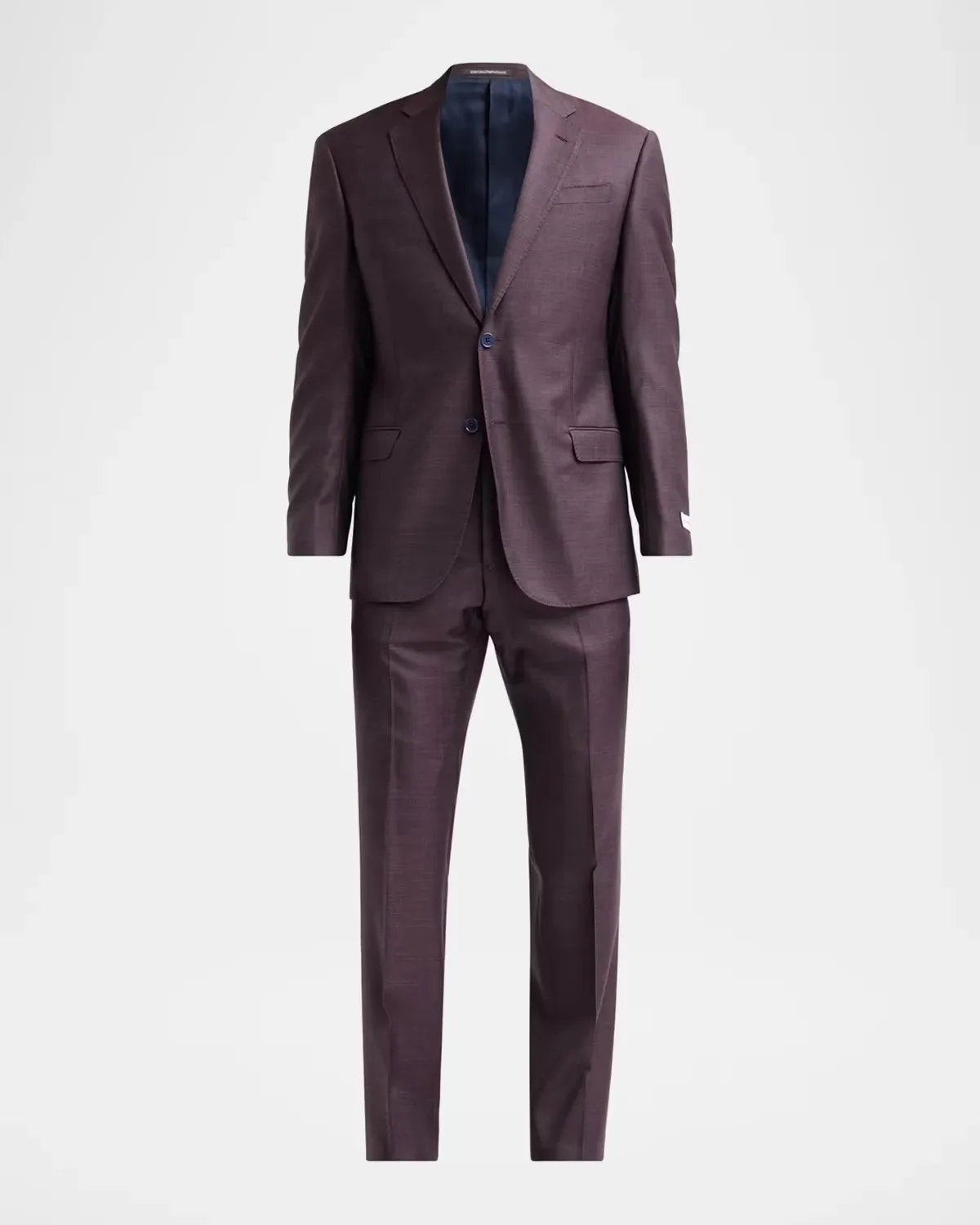 Textured Wool Single-Breasted Suit by Armani