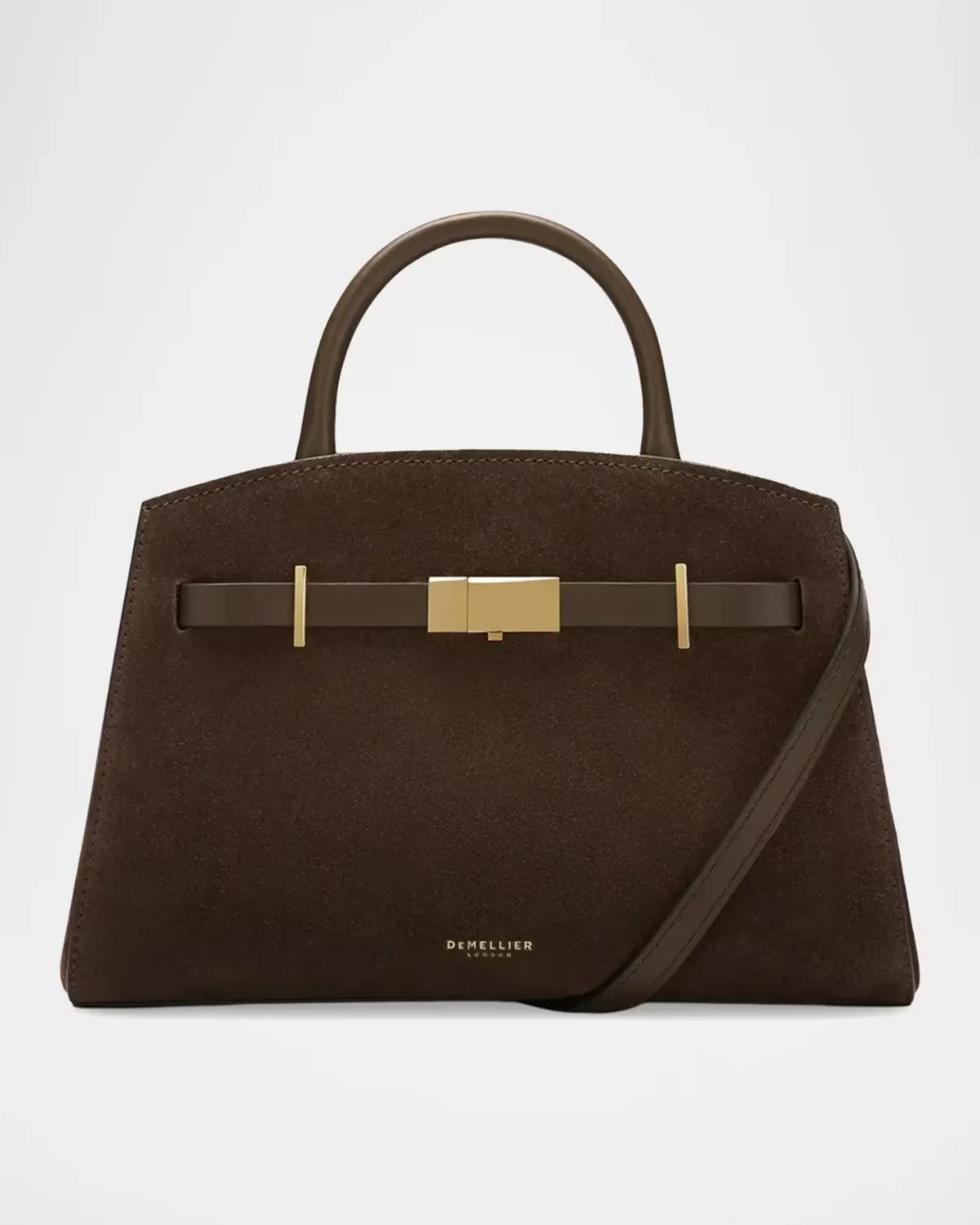 The Small Hudson Suede Top-Handle Bag by DeMellier
