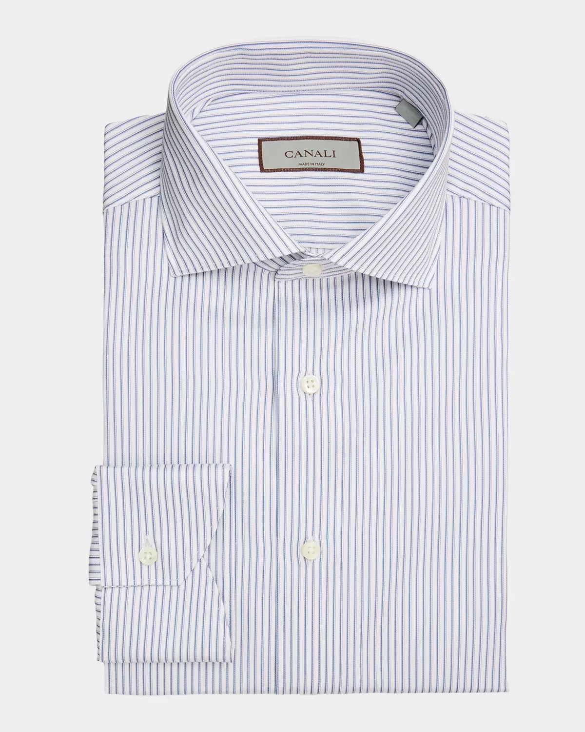 Striped Cotton Dress Shirt by Canali