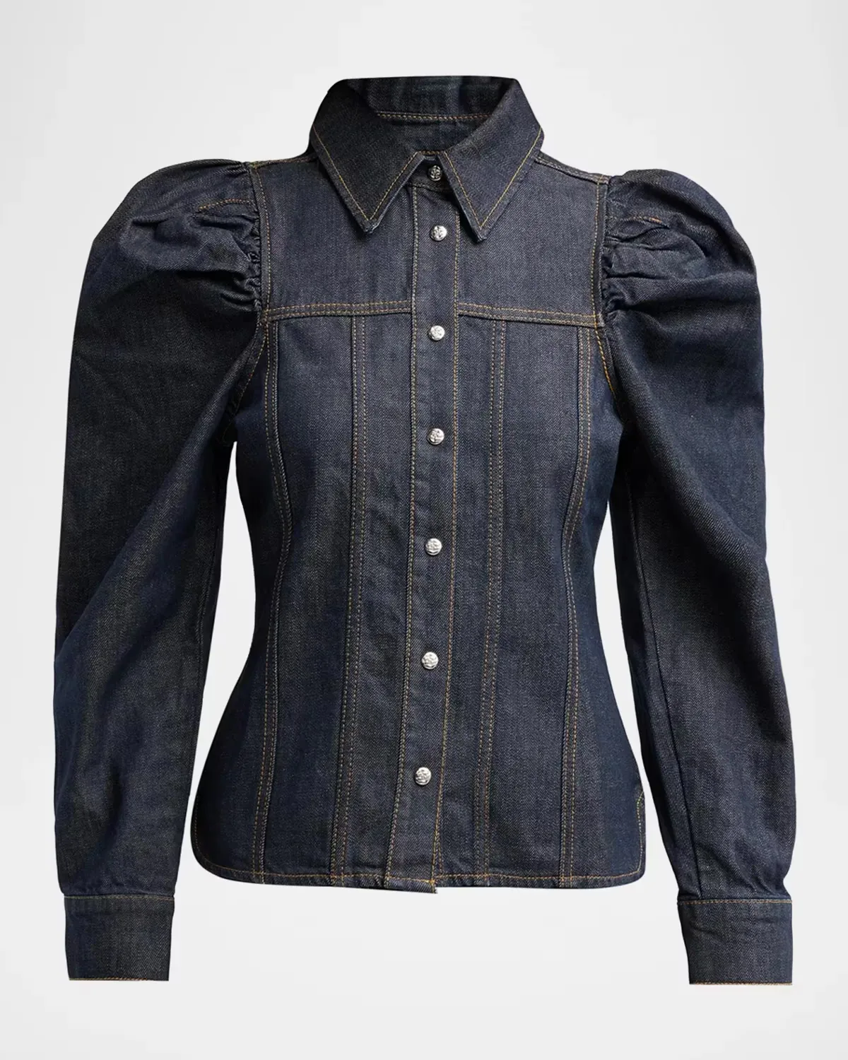 Slub Denim Shirt by GANNI