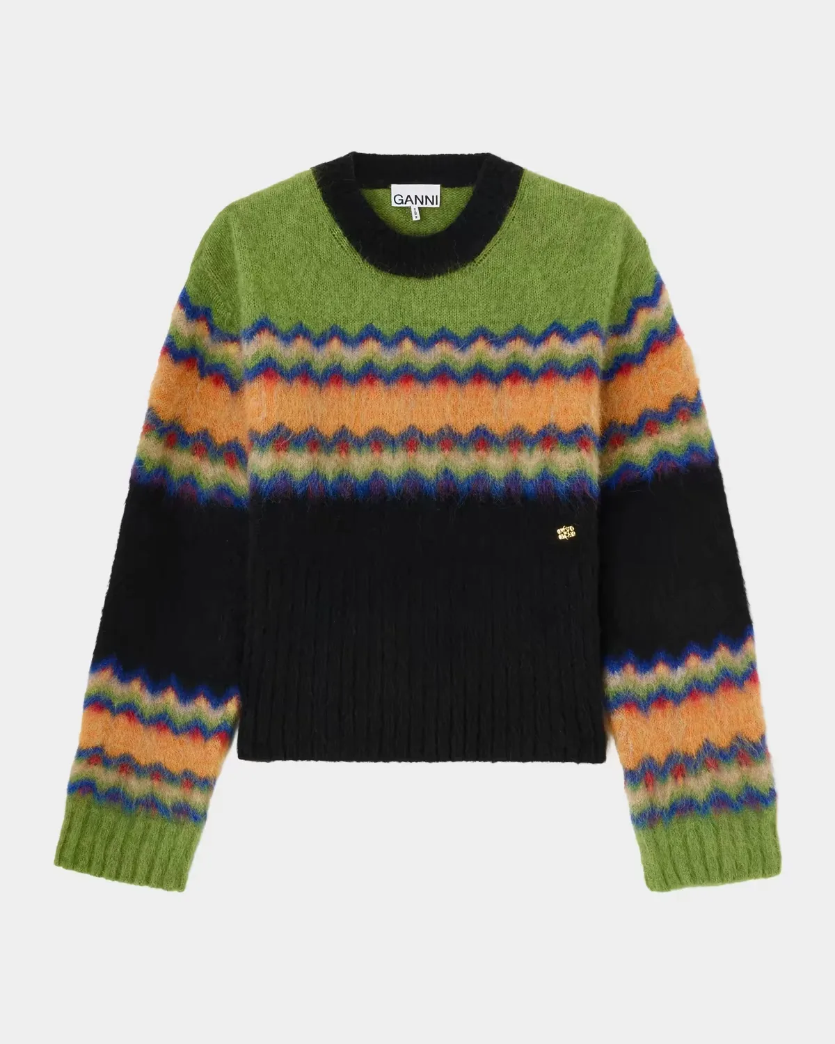 Fair Isle-Inspired Alpaca-Blend Sweater by GANNI