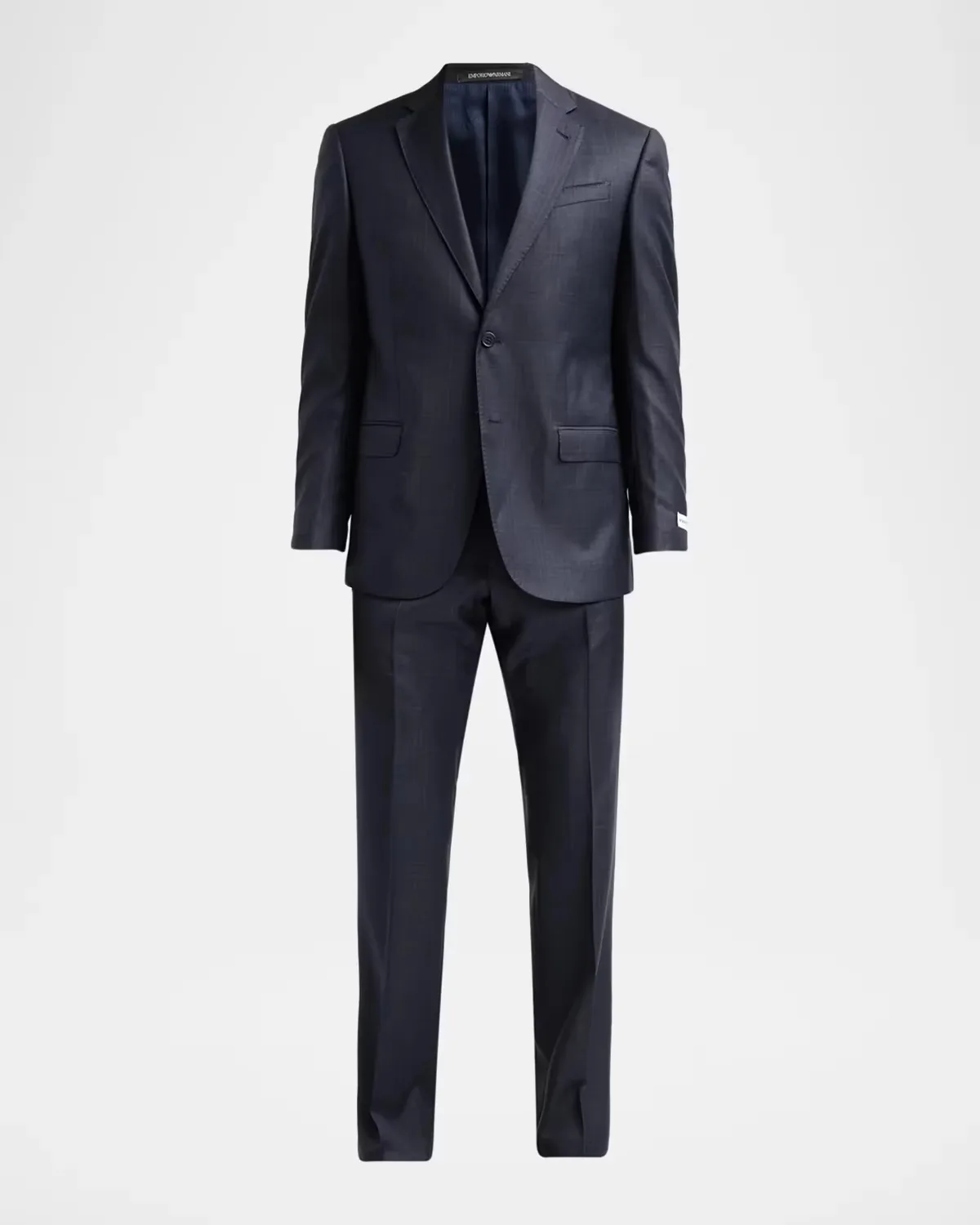 Plaid Wool Single-Breasted Suit by Armani