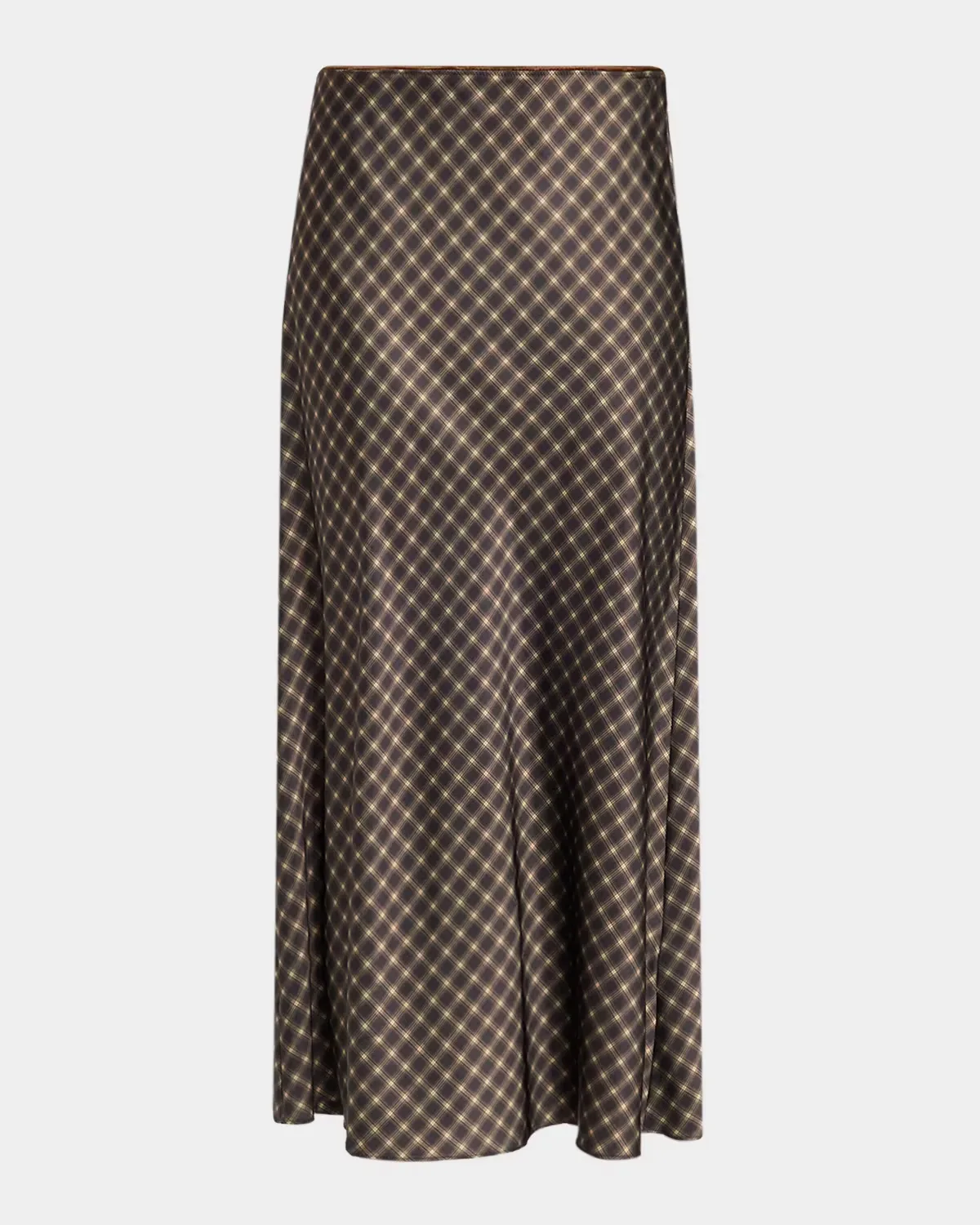 Ombré Plaid Slip Skirt by Vince