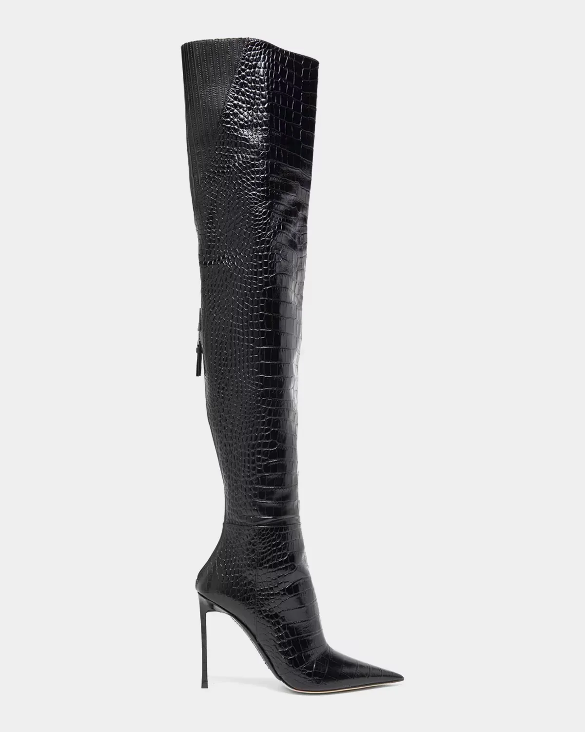 Vertigo 105MM Croc-Embossed Leather Boots