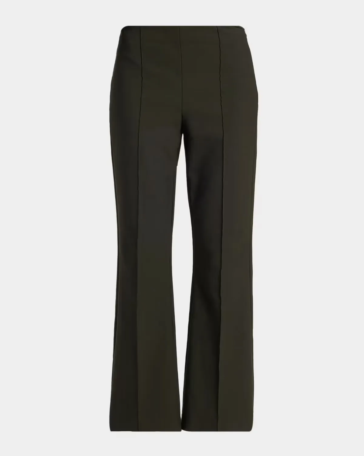 Cropped Flare-Leg Pintuck Pants by Vince
