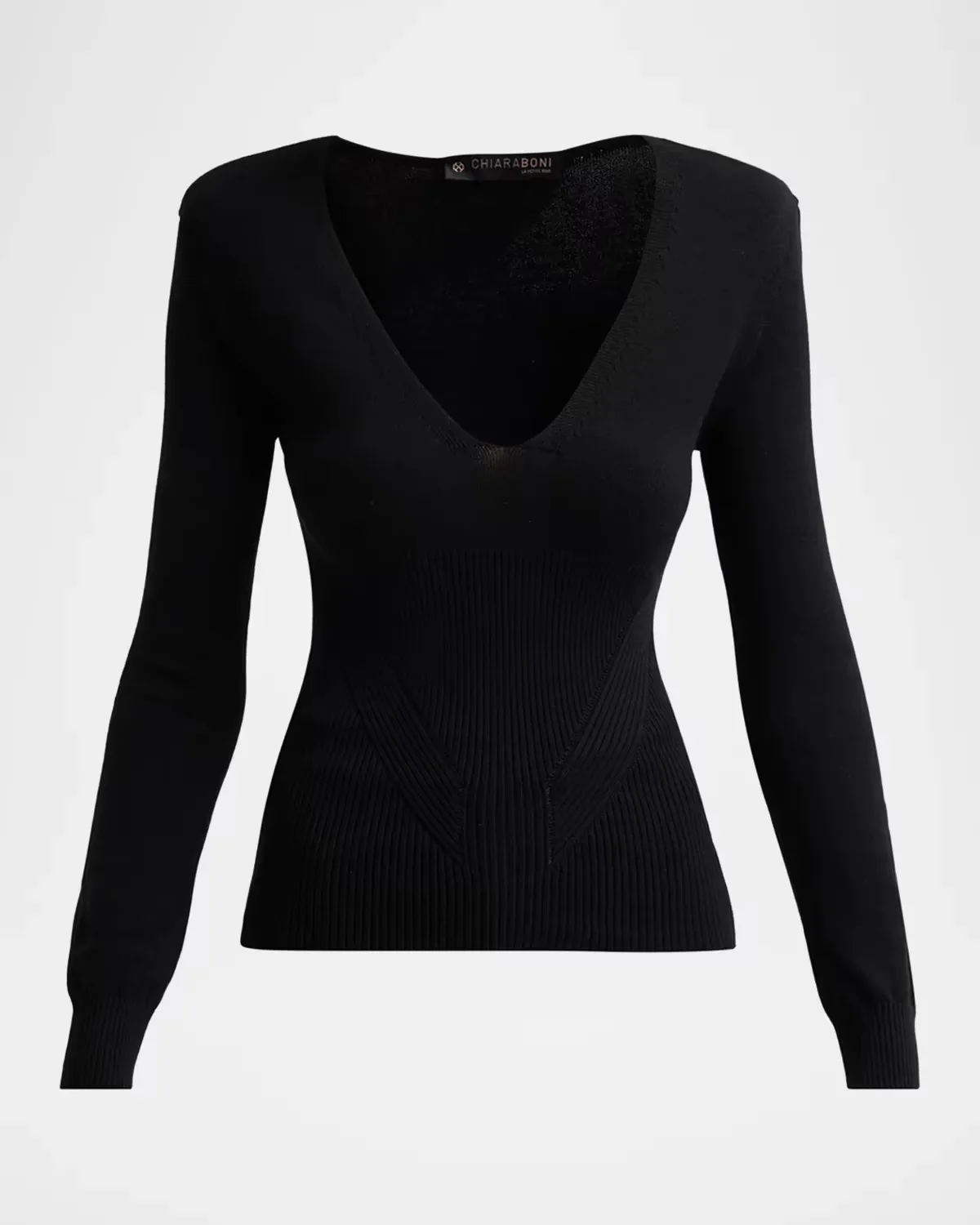 Neon Plunging V-Neck Sweater by Chiara Boni La Petite Robe