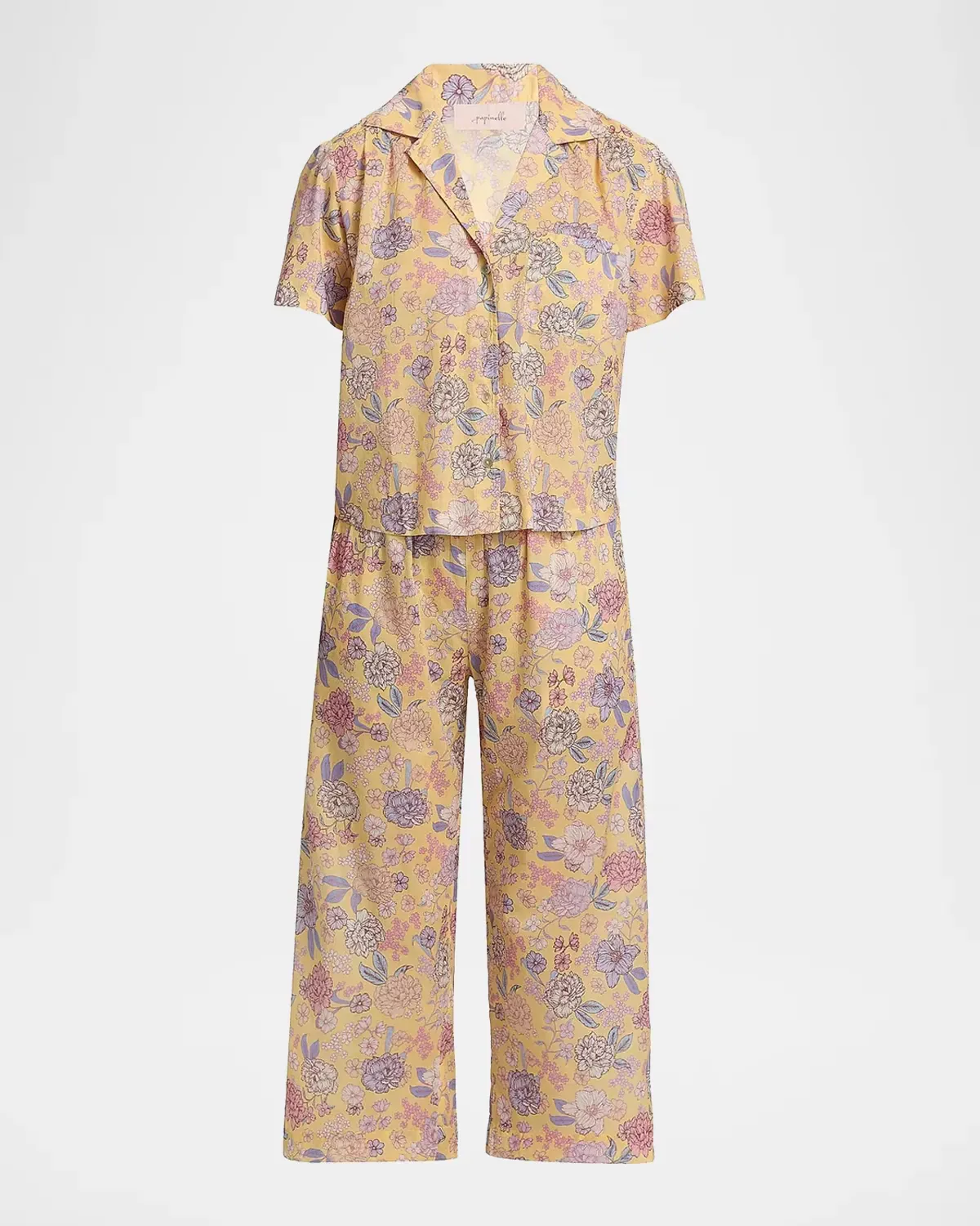 Karolina Floral Crop Pajamas by Papinelle
