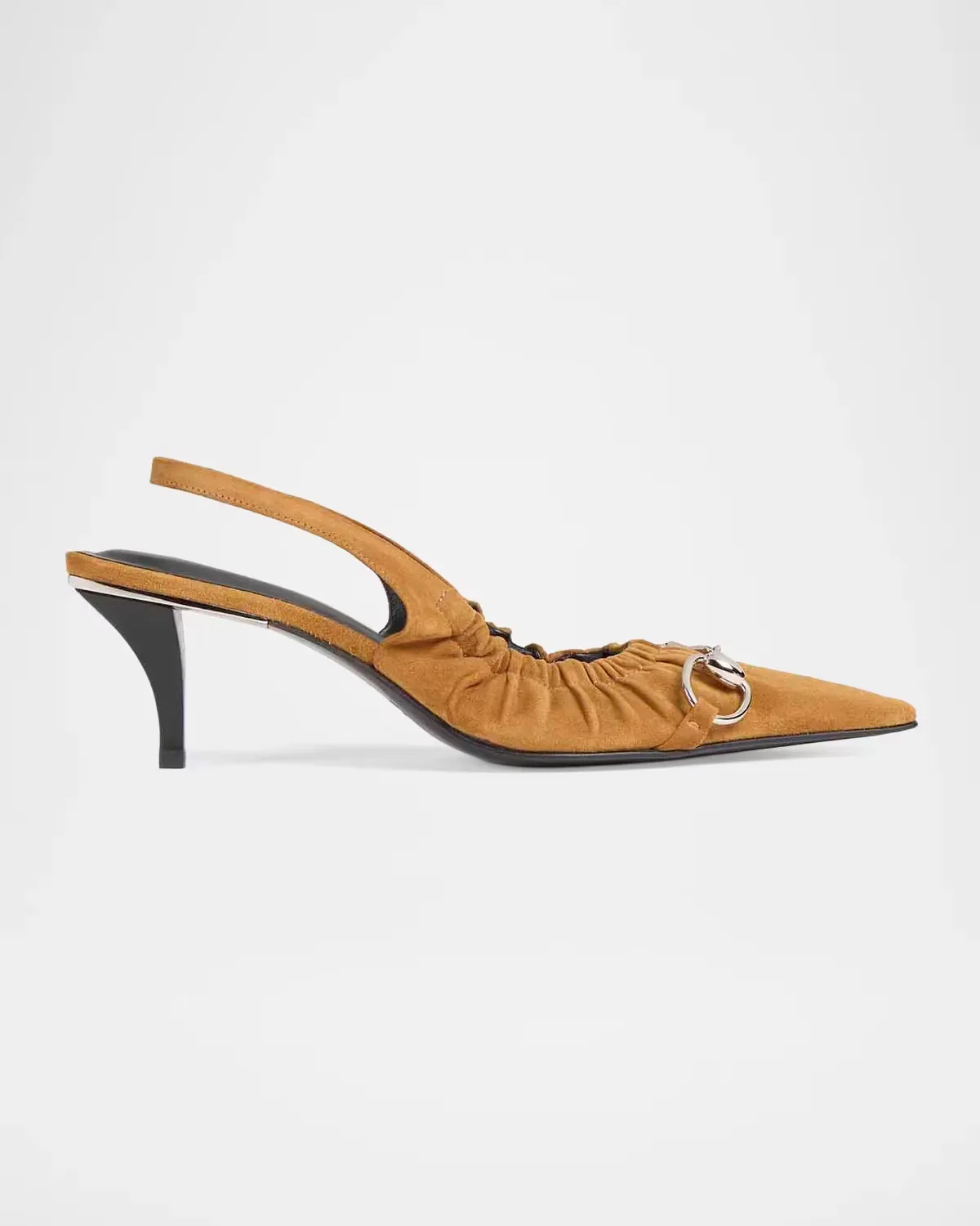 Vittoria 55MM Suede Slingback Kitten Heel Pumps by Gucci