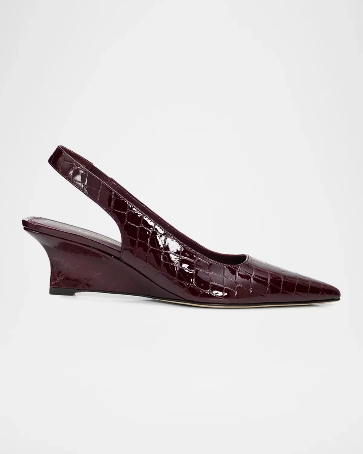 Vinnie 50MM Croc-Embossed Leather Slingback Sandals by Stuart Weitzman