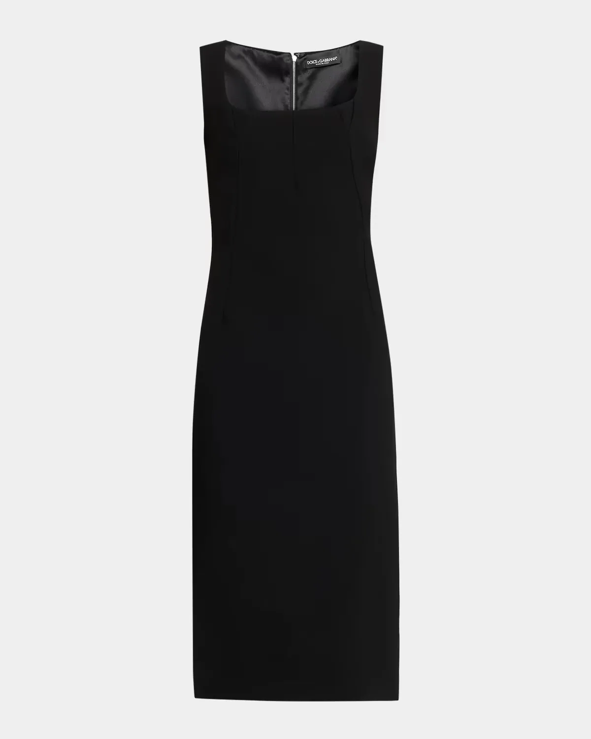 Sleeveless Slim Wool Crepe Mini Dress by Dolce & Gabbana