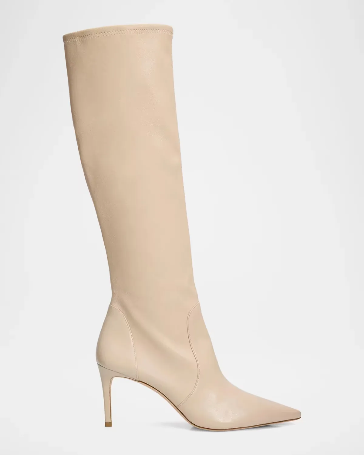 75mm Stuart Power Stretch Leather Knee-High Boots by Stuart Weitzman