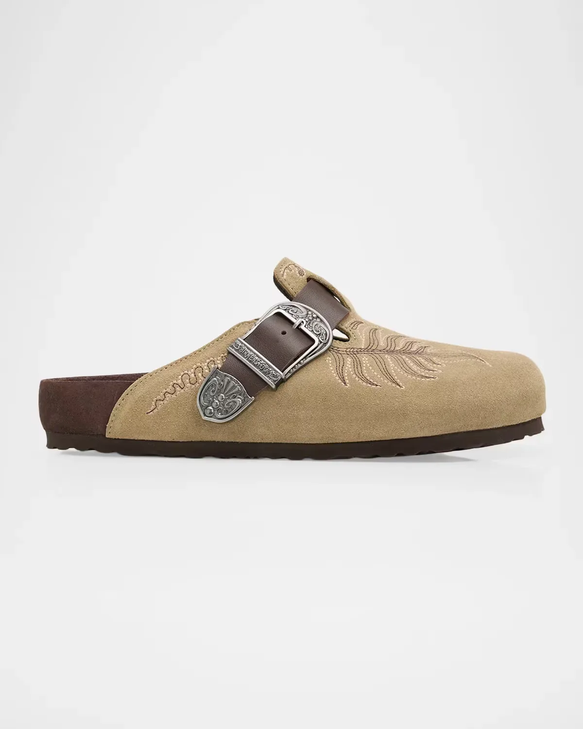 Etro x Birkenstock Embroidered Suede Mules by ETRO
