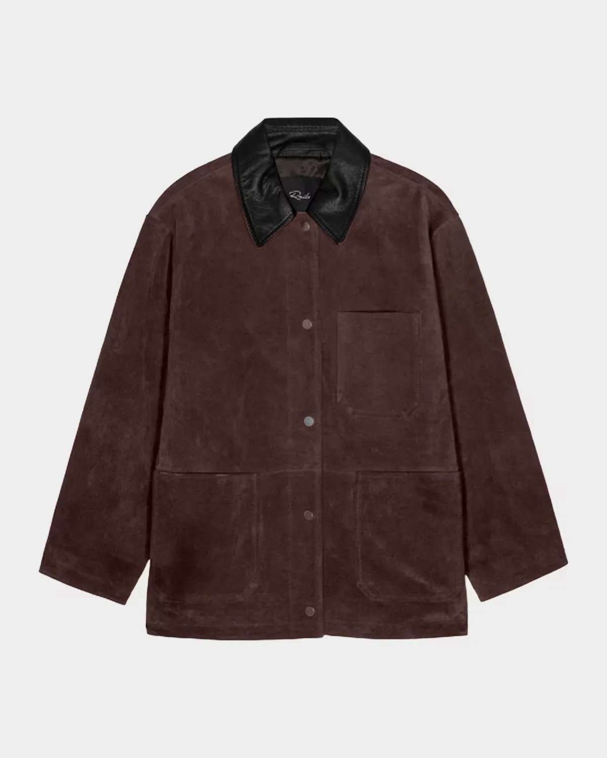 Jaxton Suede Contrast-Collar Jacket by Rails