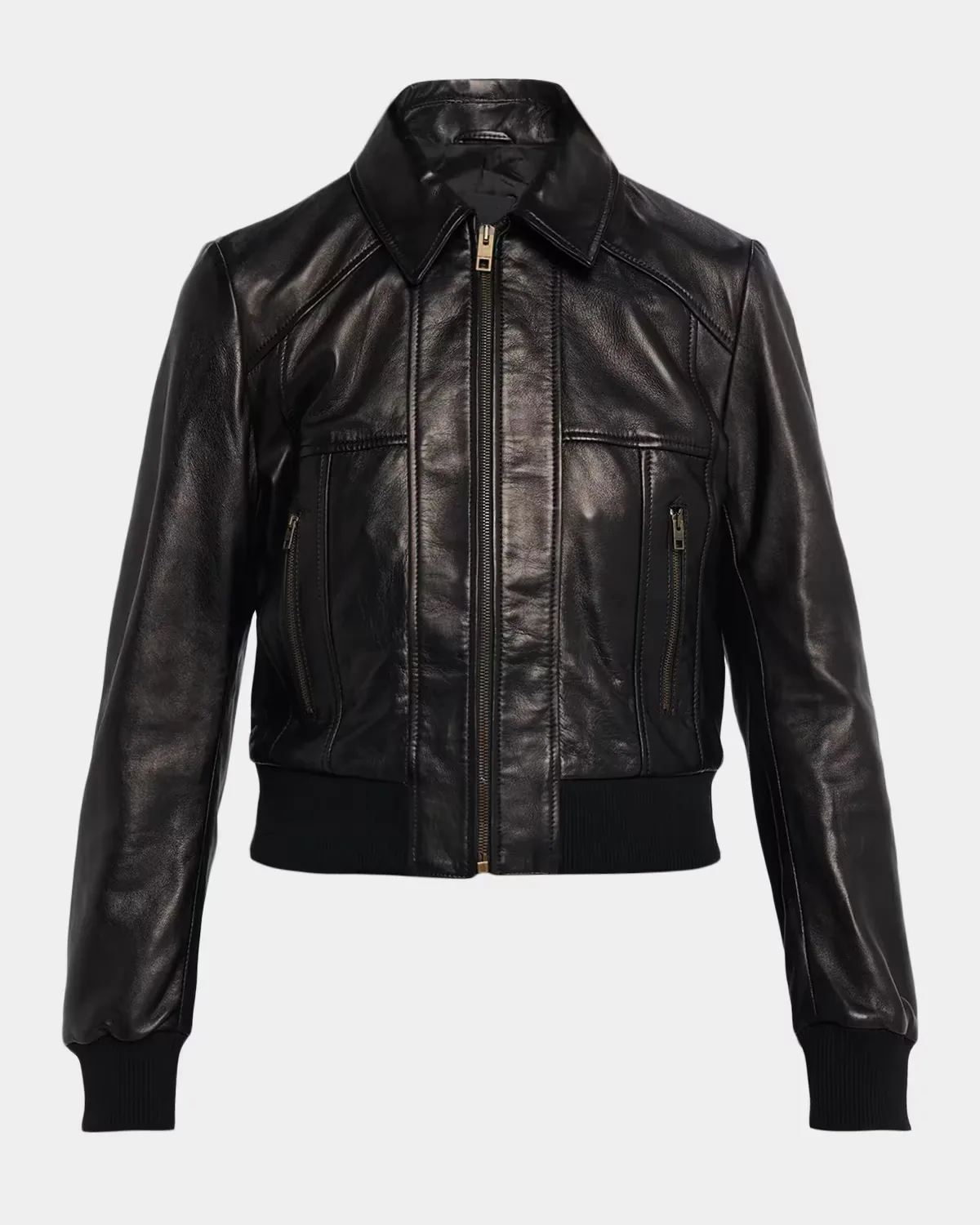 Sue Leather Bomber Jacket by Nili Lotan