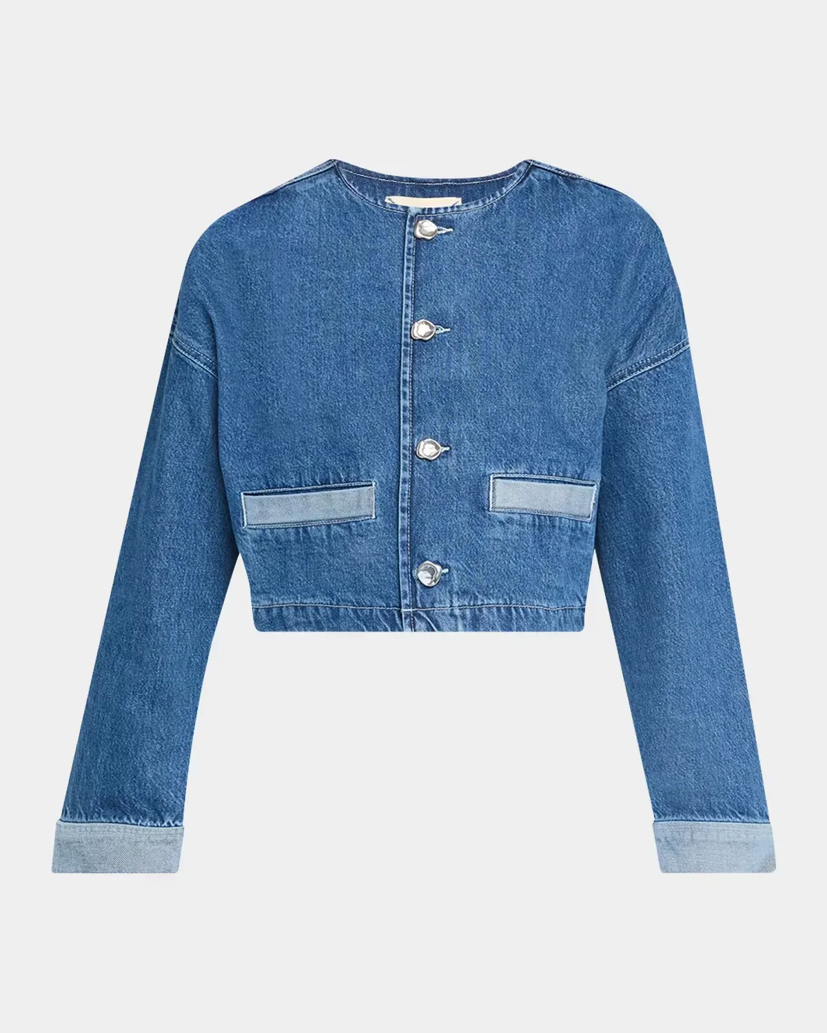 Verona Collarless Denim Jacket