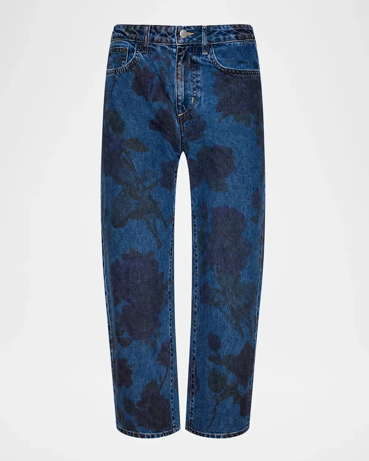 Mallis High-Rise Bow-Leg Crop Jeans by L & apos;AGENCE