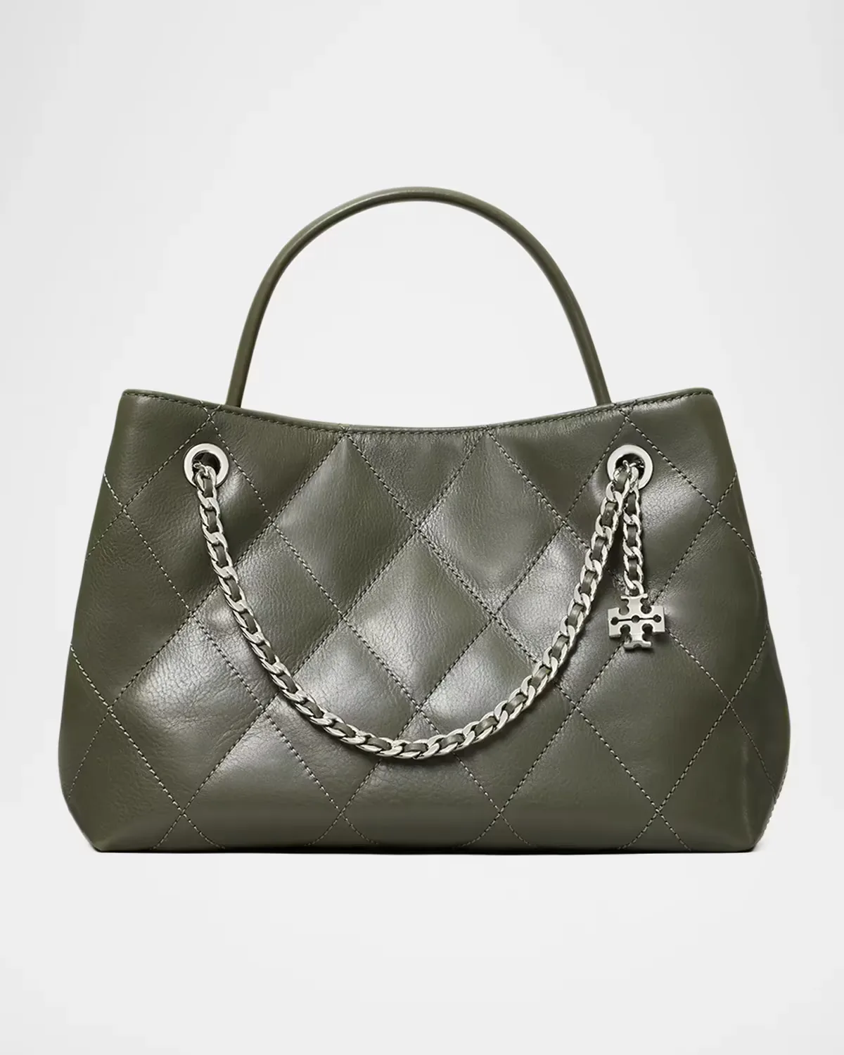 Fleming Small Quilted Leather Carryall Bag by Tory Burch