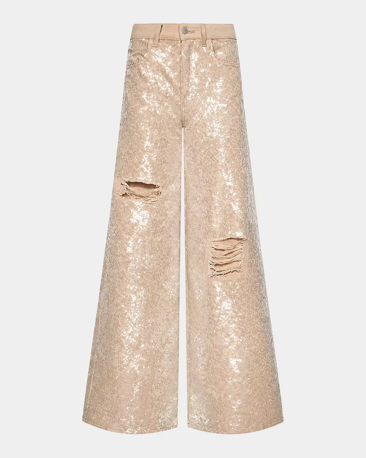 Quincy Sequined Wide-Leg Jeans by L & apos;AGENCE