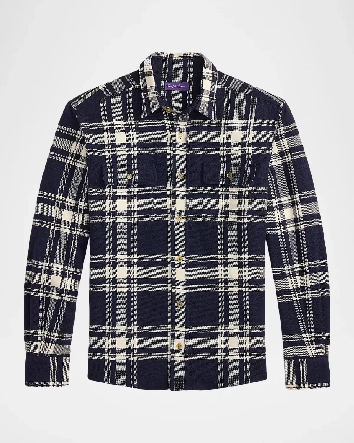 Plaid Cotton Flannel Shirt by Ralph Lauren