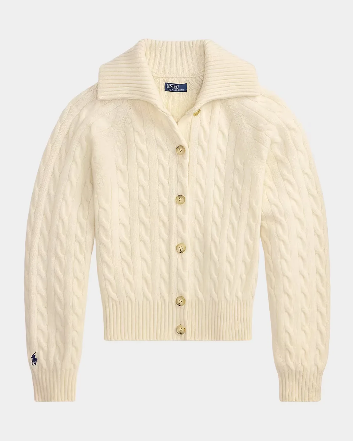 Cable-Knit Wool-Cashmere Cardigan