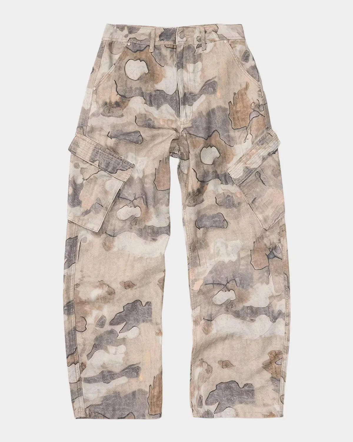 Camouflage Cotton Canvas Cargo Pants by REPRESENT