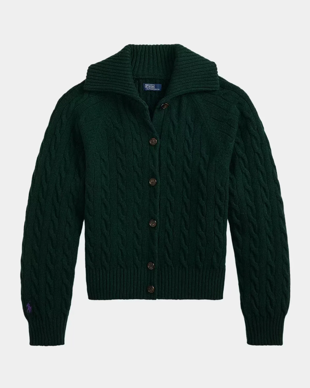 Cable-Knit Wool-Cashmere Cardigan
