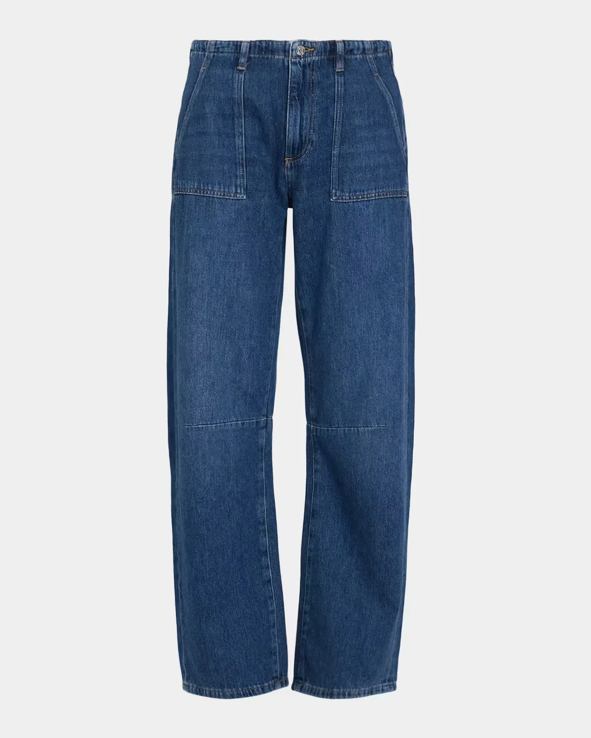 Utility Mid-Rise Soft Barrel-Leg Jeans
