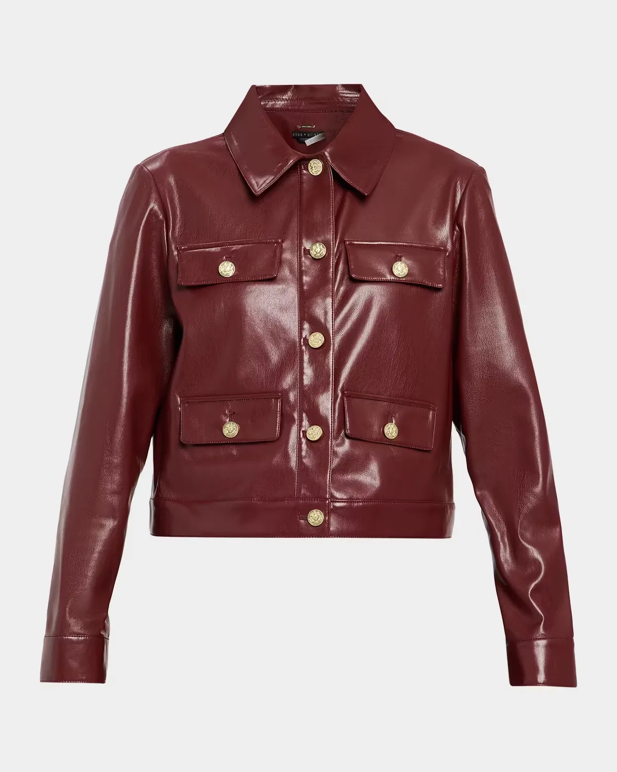 Alex Faux-Leather Boxy Jacket by Alice + Olivia