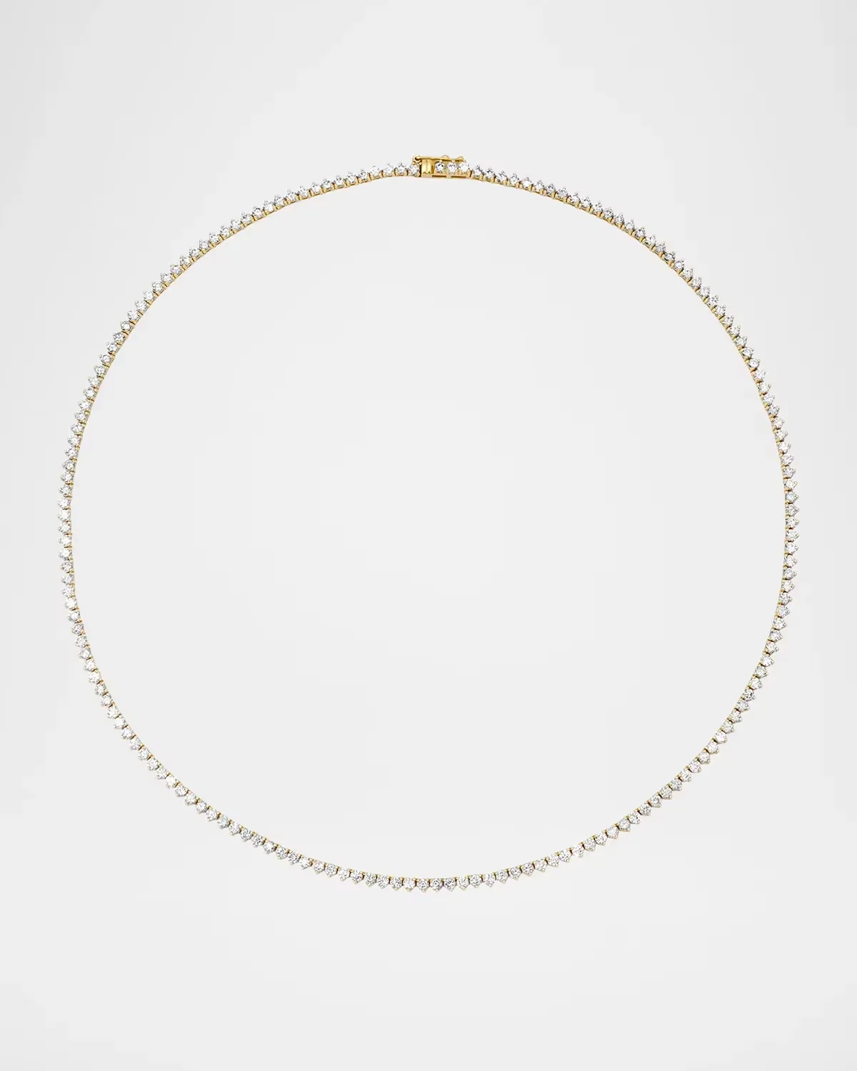 18k Gold White Diamond Tennis Necklace by Jennifer Meyer