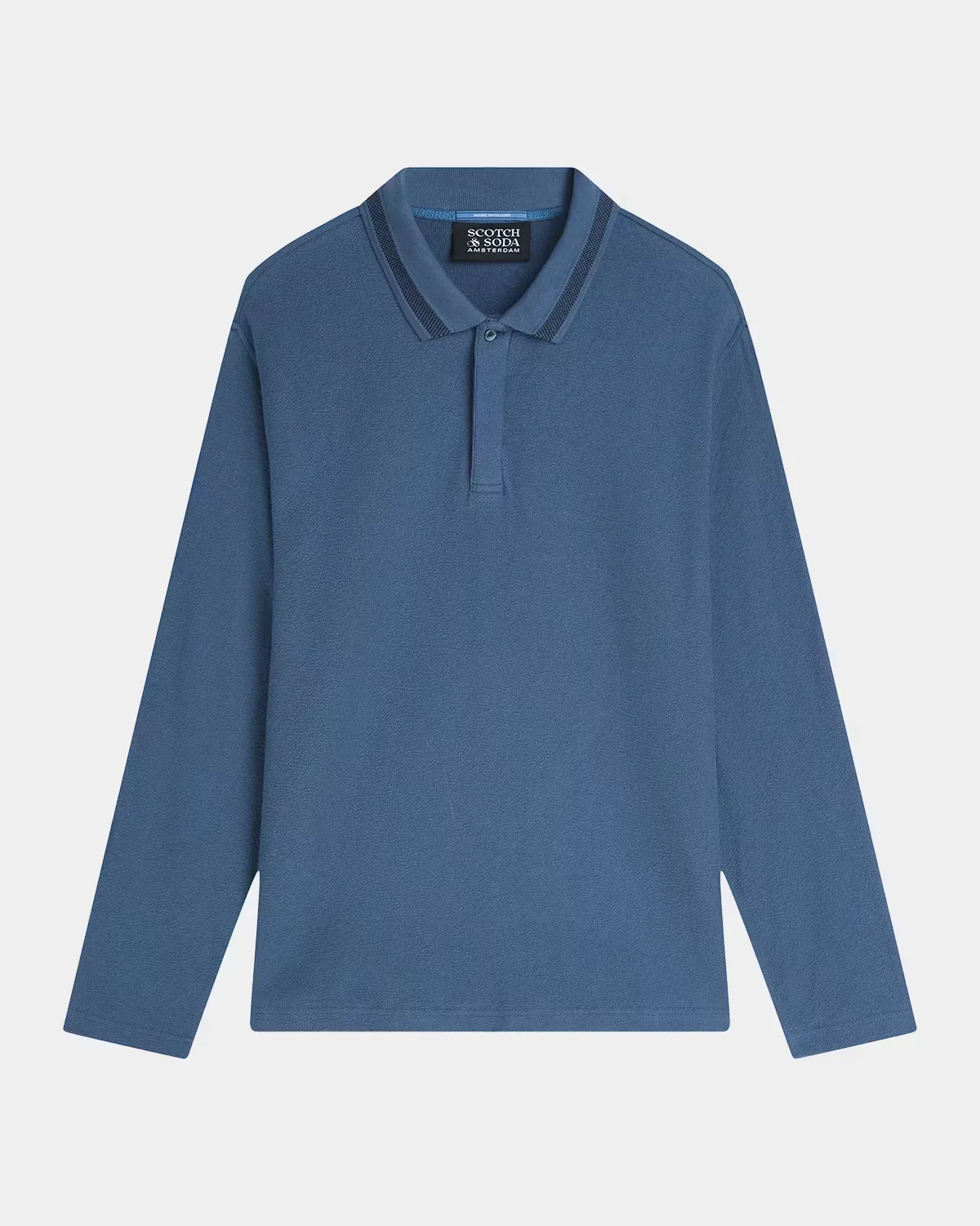 Cotton Long-Sleeve Polo Shirt by Scotch & Soda