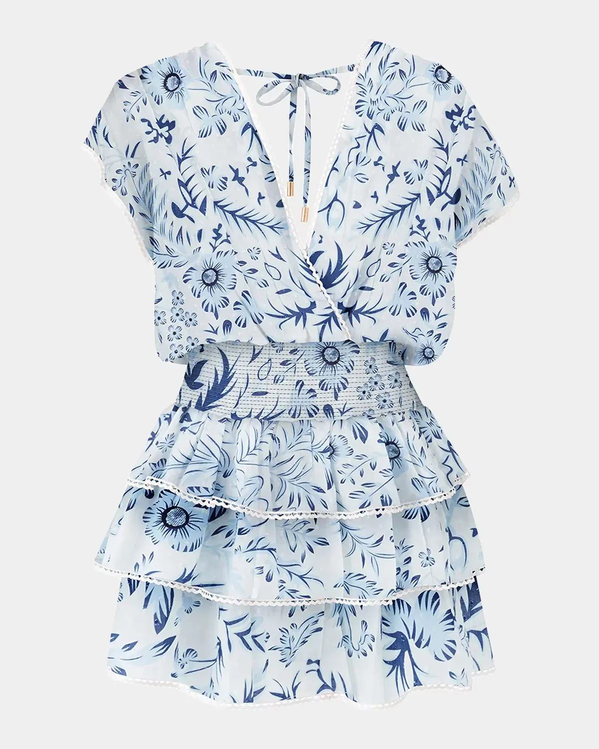Jess Printed Tiered Mini Dress by Melissa Odabash