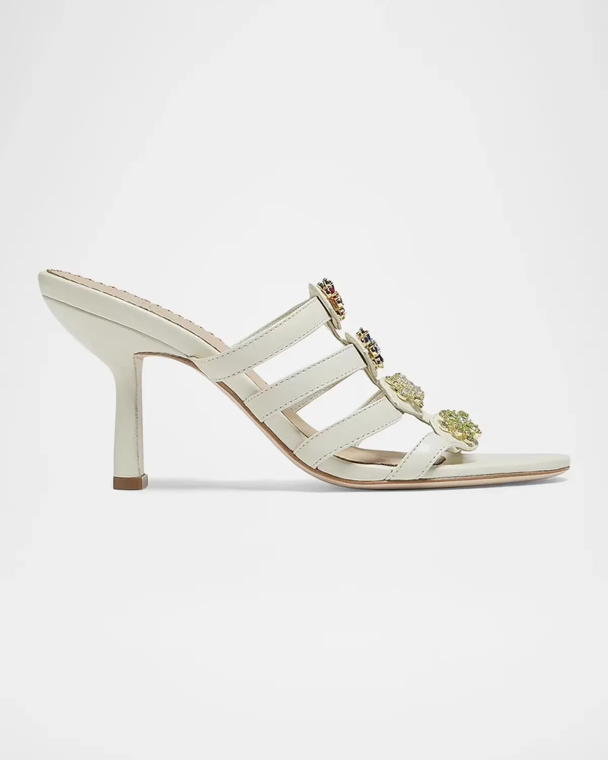 Emmy Crystal-Embellished Strappy Leather Sandals