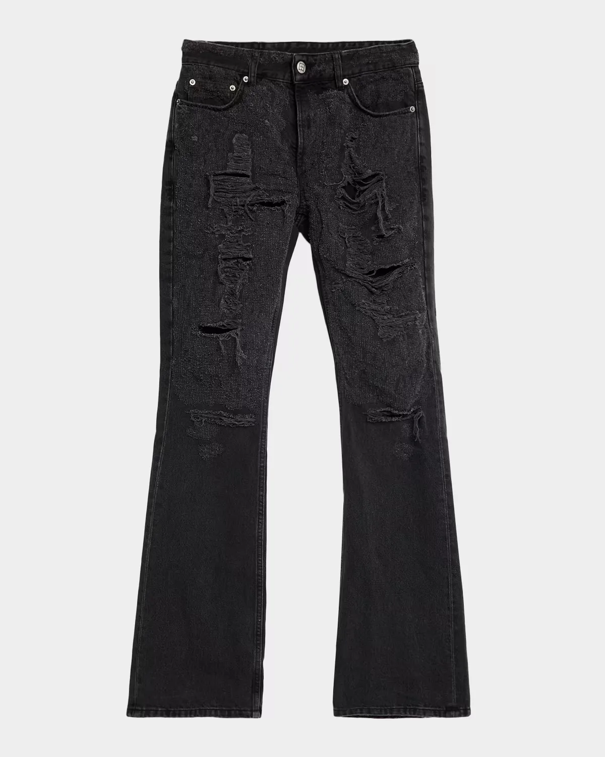 Bronko Asher Trashed Distressed Bootcut Jeans by Ksubi