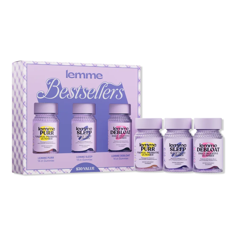 Holiday Bestsellers Kit: Purr, Sleep, and Debloat Gummies by Lemme