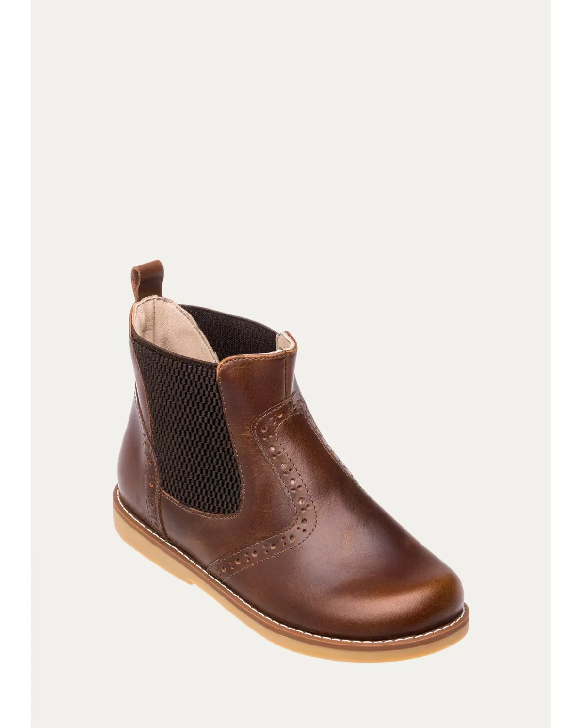 Perforated Leather Chelsea Booties by Elephantito