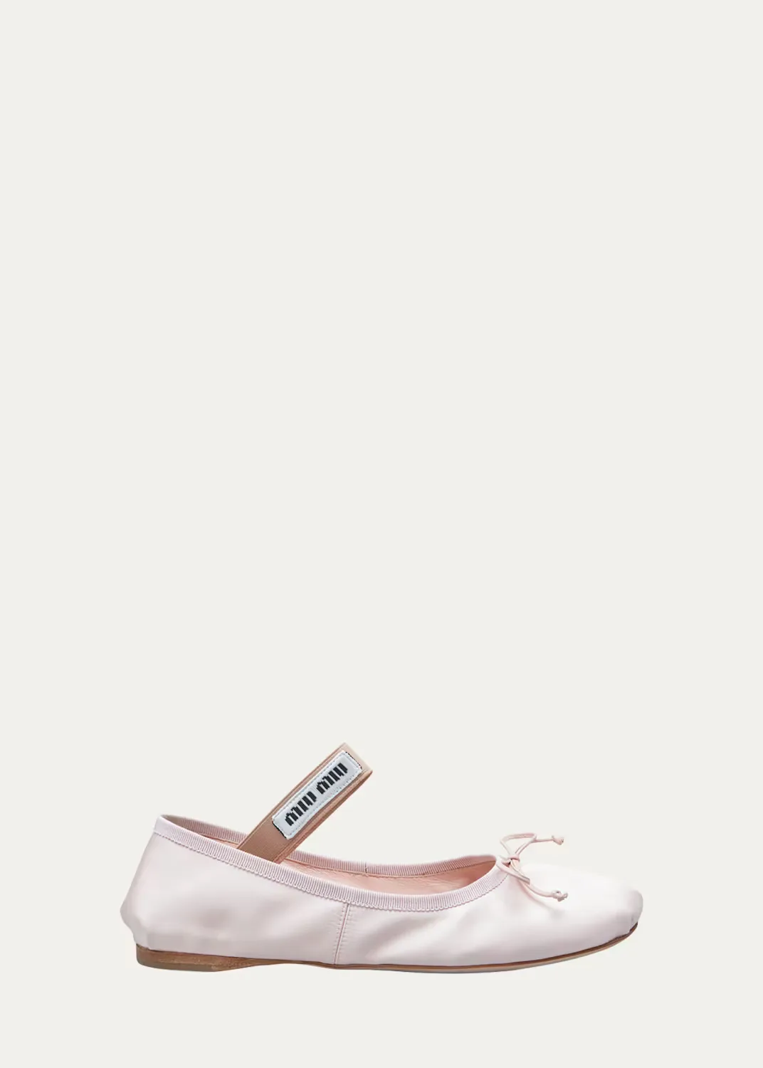 Satin Bow Ballerina Flats by Miu Miu