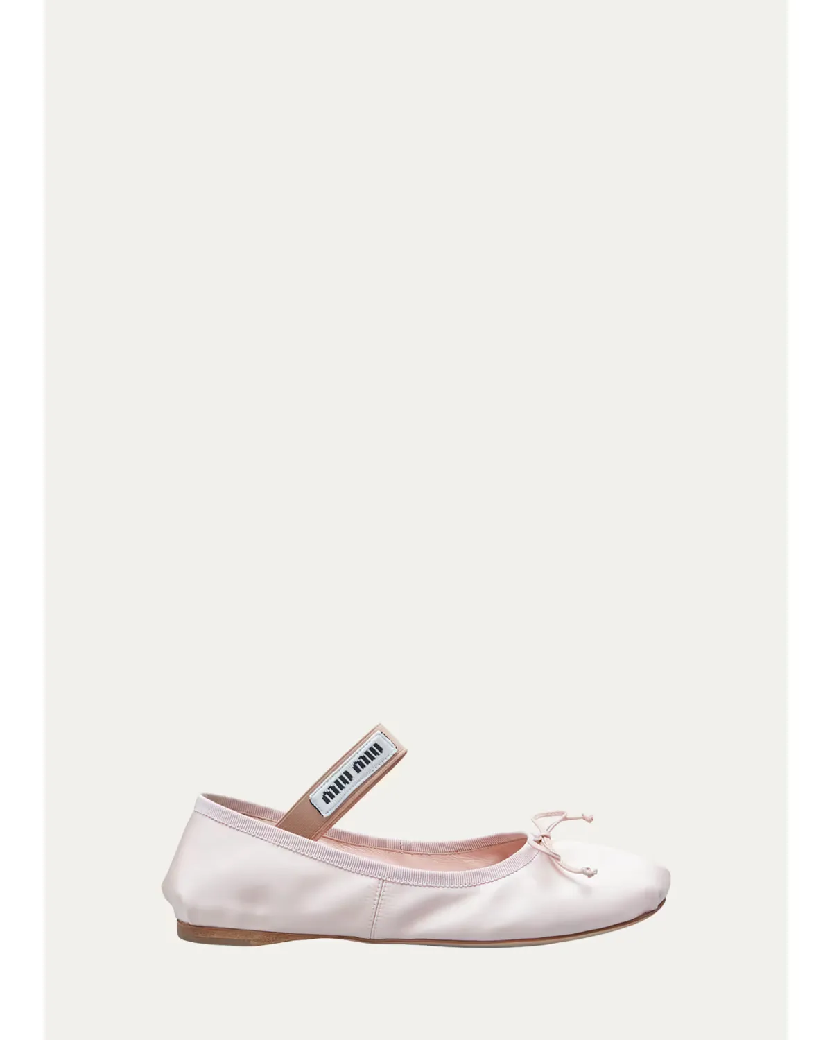 Satin Bow Ballerina Flats by Miu Miu