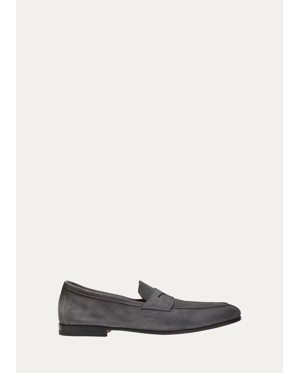 Carlos Suede Penny Loafers by Santoni