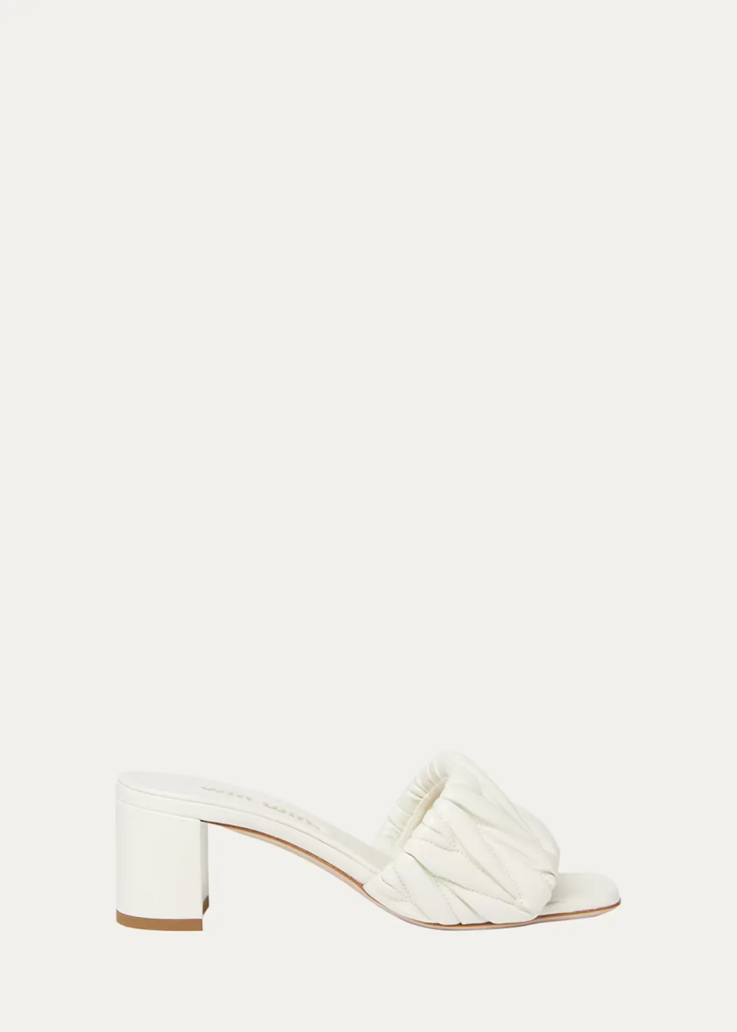 Quilted Leather Mule Sandals by Miu Miu